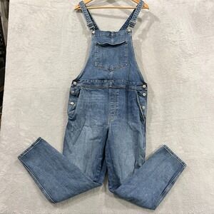 Old Navy‎ Womens Overalls 16 Blue Jean Denim Bib Romper Skater Y2K Pocket